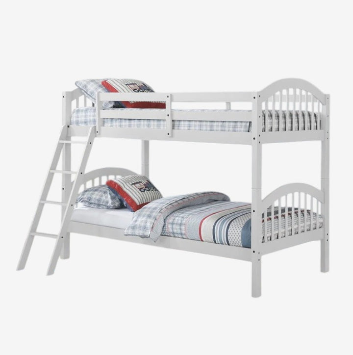 Stacker Convertible Bunk Bed (Single/ Single) In Striking White Finish