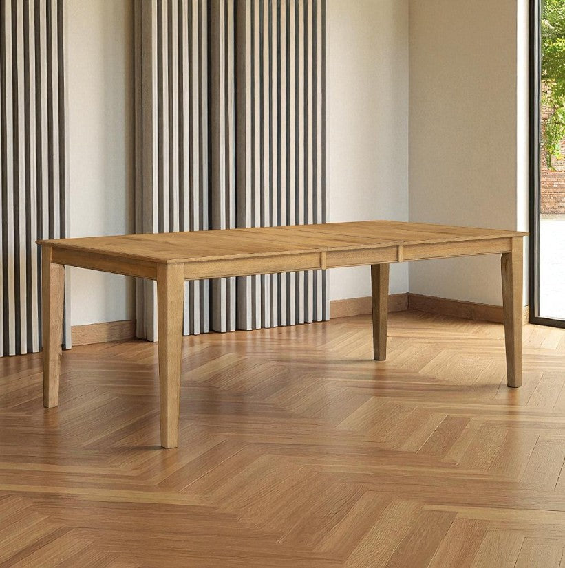 Terra Wooden Dining Table Set For 6 With Fabric Upholstered Chairs - Oak