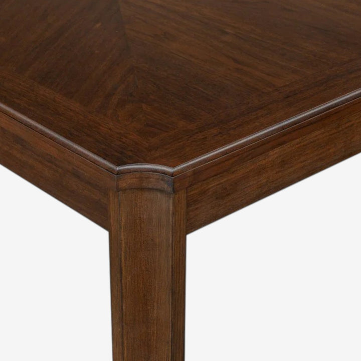 Manor Wooden Dining Table Set For 6 With PU Upholstered Chairs - Espresso