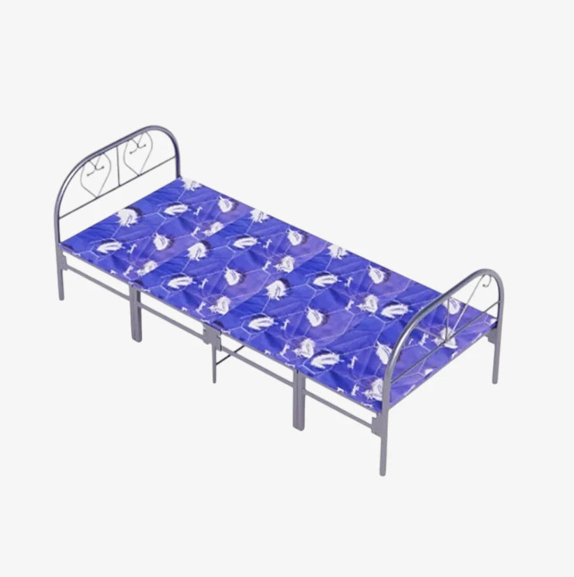 Evan Foldable Metallic Platform Bed Frame - Silver | In-Store Purchase Only