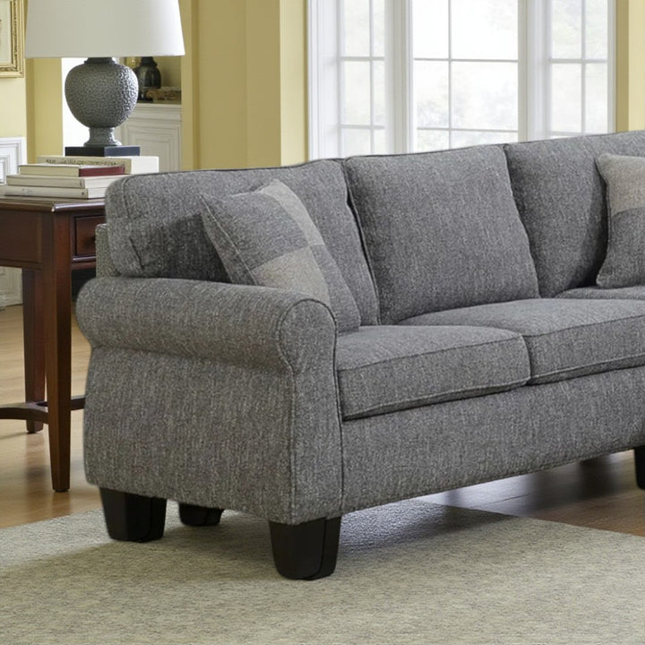 Toronto Sectional Sofa With Accent Pillows - Appealing Grey