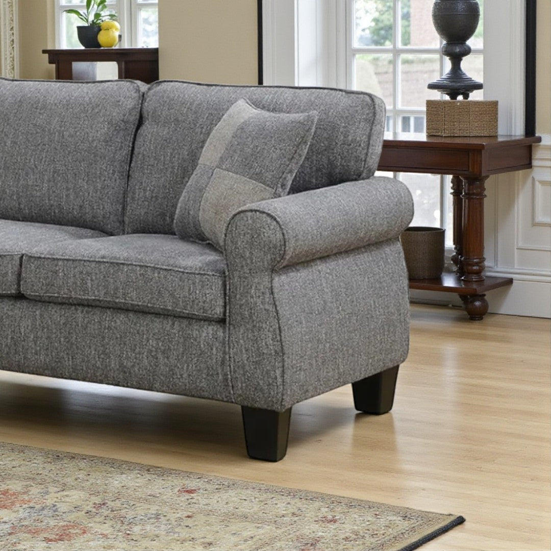 Toronto Sectional Sofa With Accent Pillows - Appealing Grey