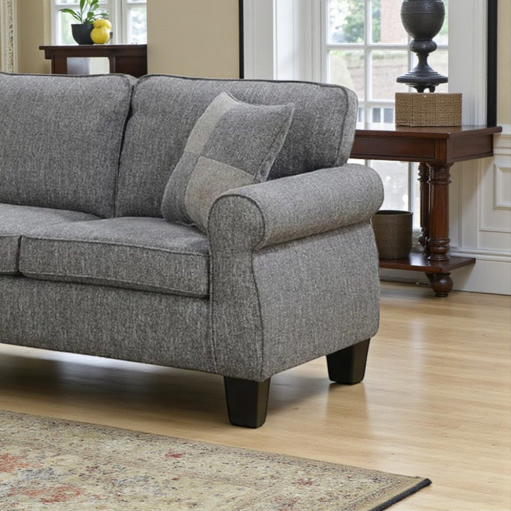Toronto Sectional Sofa With Accent Pillows - Appealing Grey
