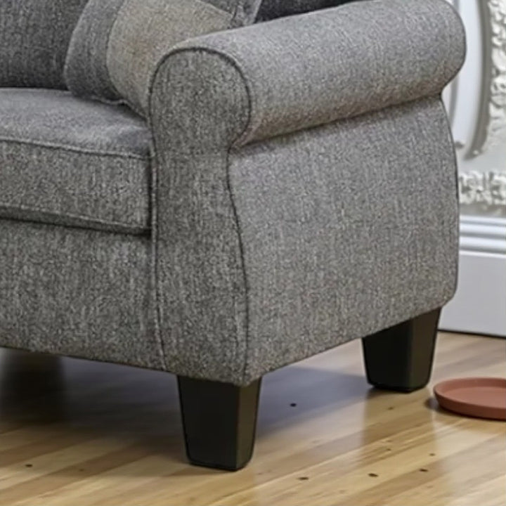 Toronto Sectional Sofa With Accent Pillows - Appealing Grey