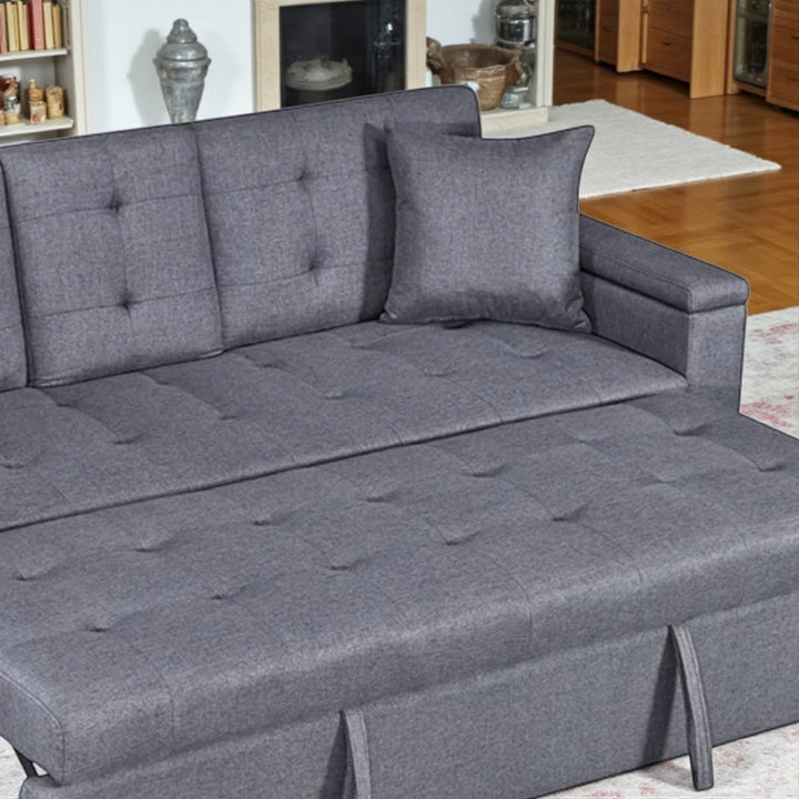 Drizzle Sleeper Sofa With Smart Storage & USB Charging Ports - Grey