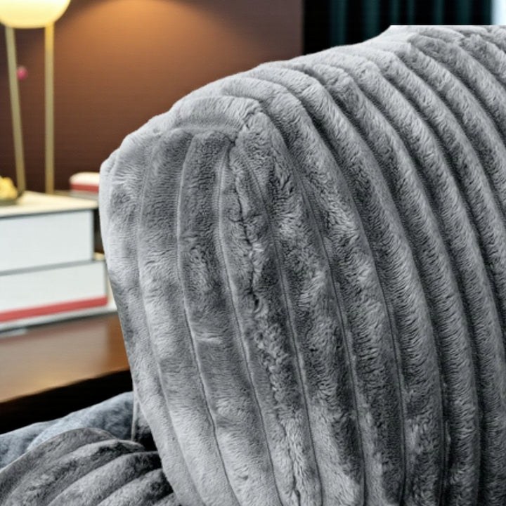 Flair Fabric Upholstered Sectional Sofa Bed With Reversible Chaise - Grey