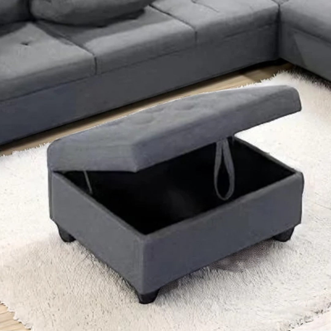 Haven Sectional Sofa In Fabric Upholstery - Grey | Available In LHF/ RHF Configuration