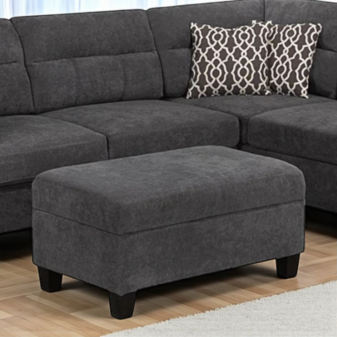 Oasis Fabric Upholstered Sectional Sofa With RHF Chaise - Grey
