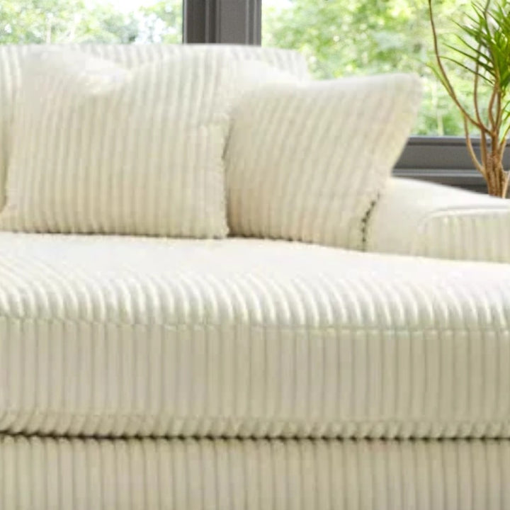 Drexon 3-Piece Sectional Sofa In Fabric Upholstery - Beige | Available In LHF/ RHF Configuration