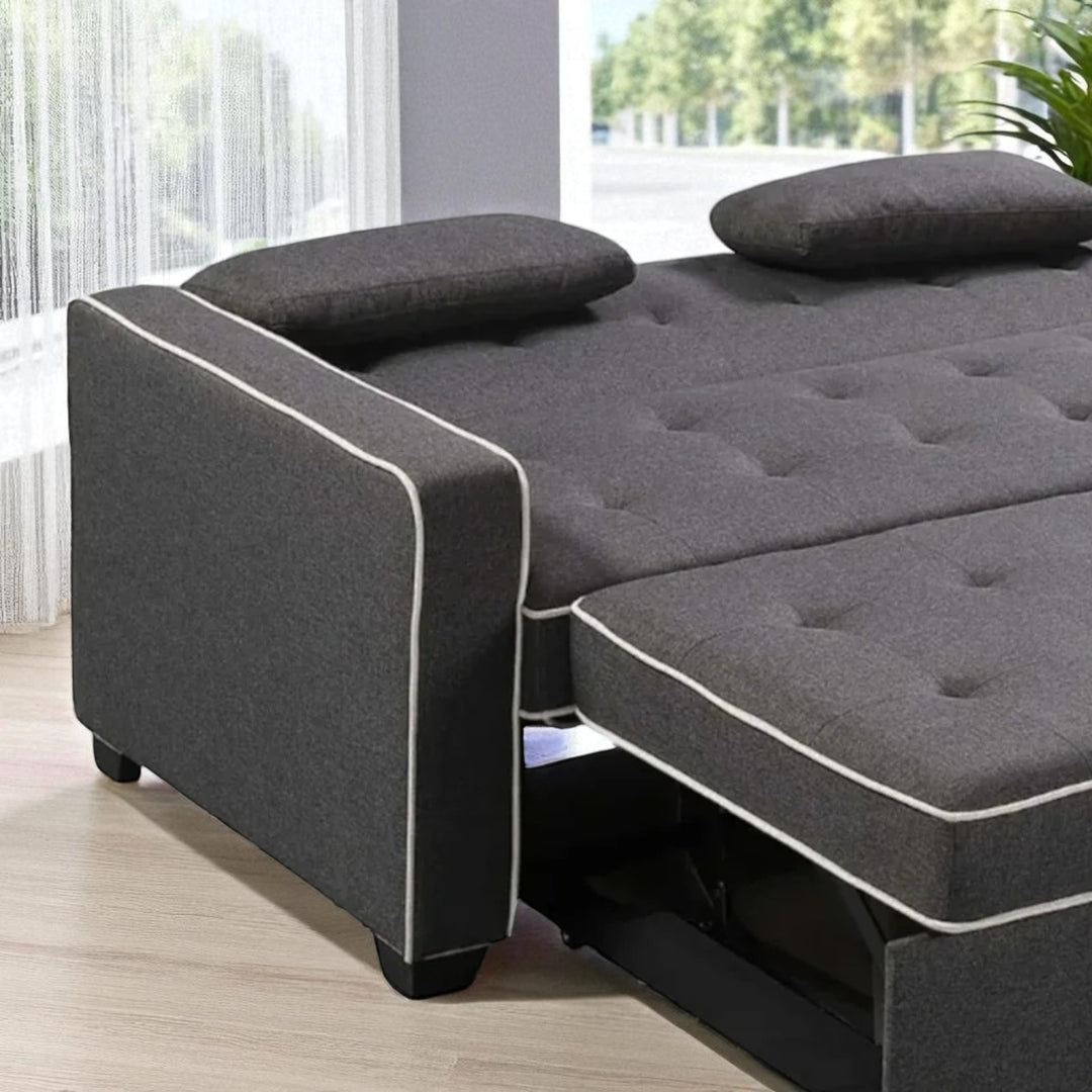 Austin Fabric Upholstered Sleeper Sofa With Built-In USB Ports - Grey