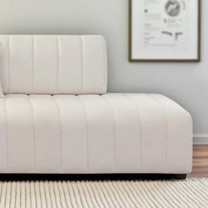 Breck Reversible Sectional Sofa In Wool Upholstery - Beige