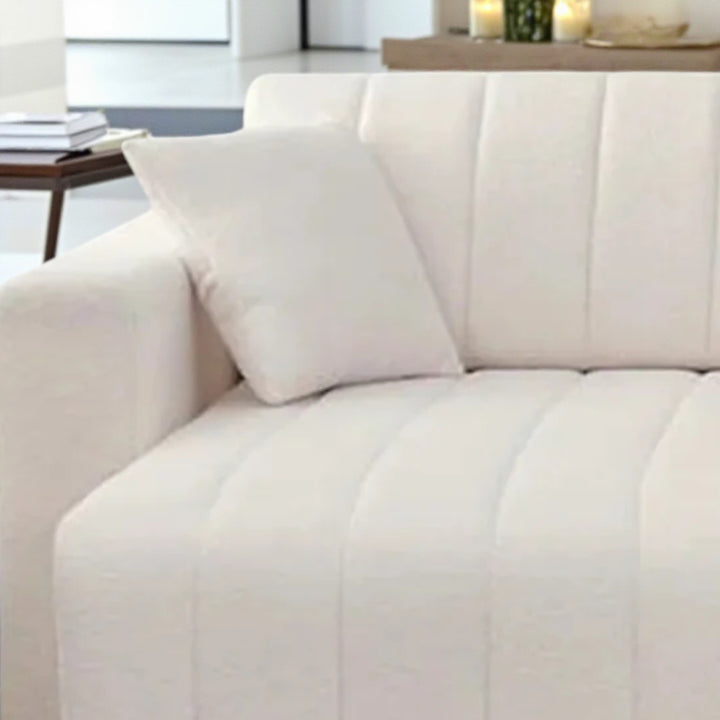 Breck Reversible Sectional Sofa In Wool Upholstery - Beige