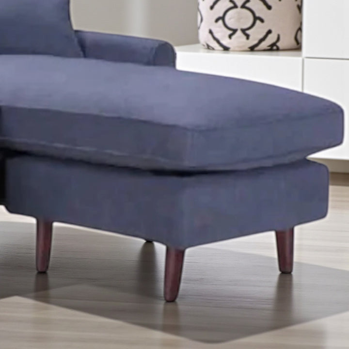 Amelia Fabric Upholstered Sectional Sofa With Reversible Chaise - Grey