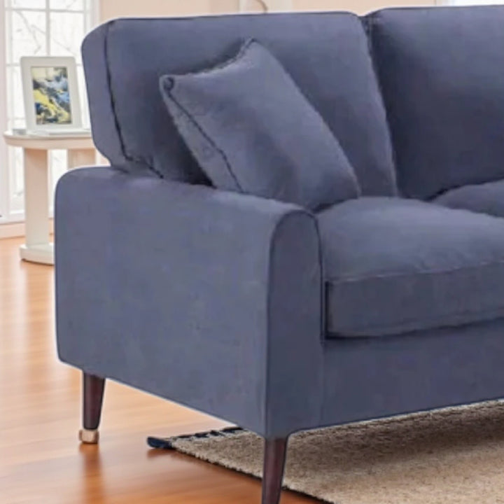 Amelia Fabric Upholstered Sectional Sofa With Reversible Chaise - Grey