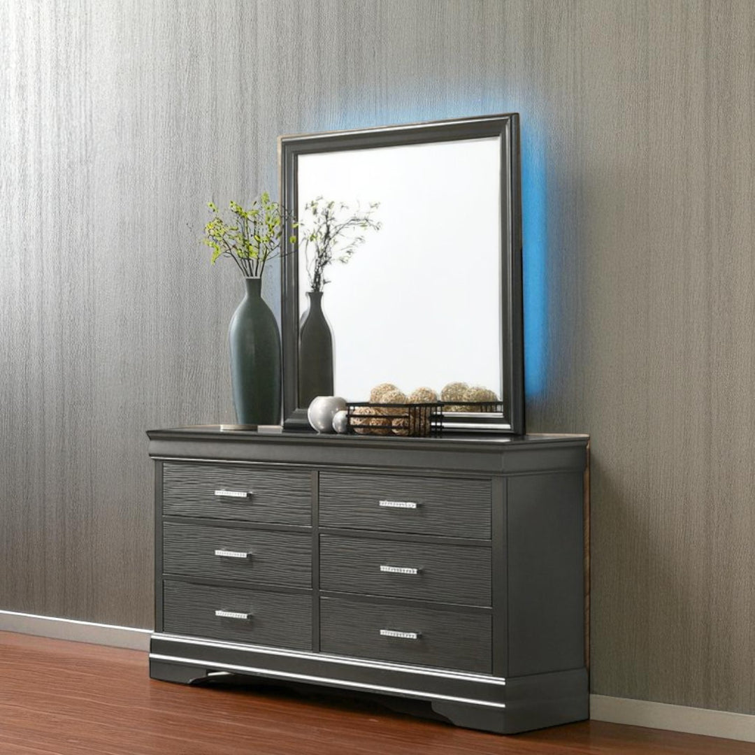 Axora 8-Piece Stylish Bedroom Set - Black | Modern, Sturdy, Ambient LEDs & Smart Storage