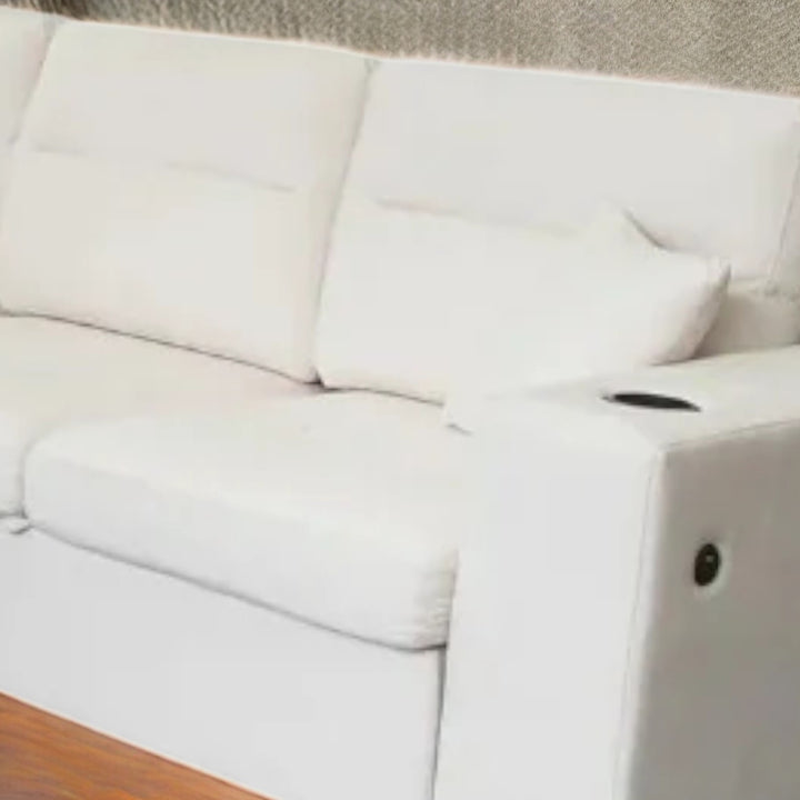 Nicolas Sectional Sofa Bed With LHF Corner Chaise - Beige