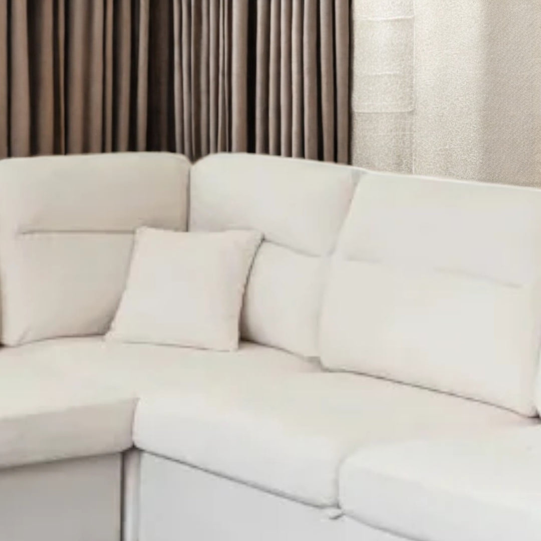 Nicolas Sectional Sofa Bed With LHF Corner Chaise - Beige