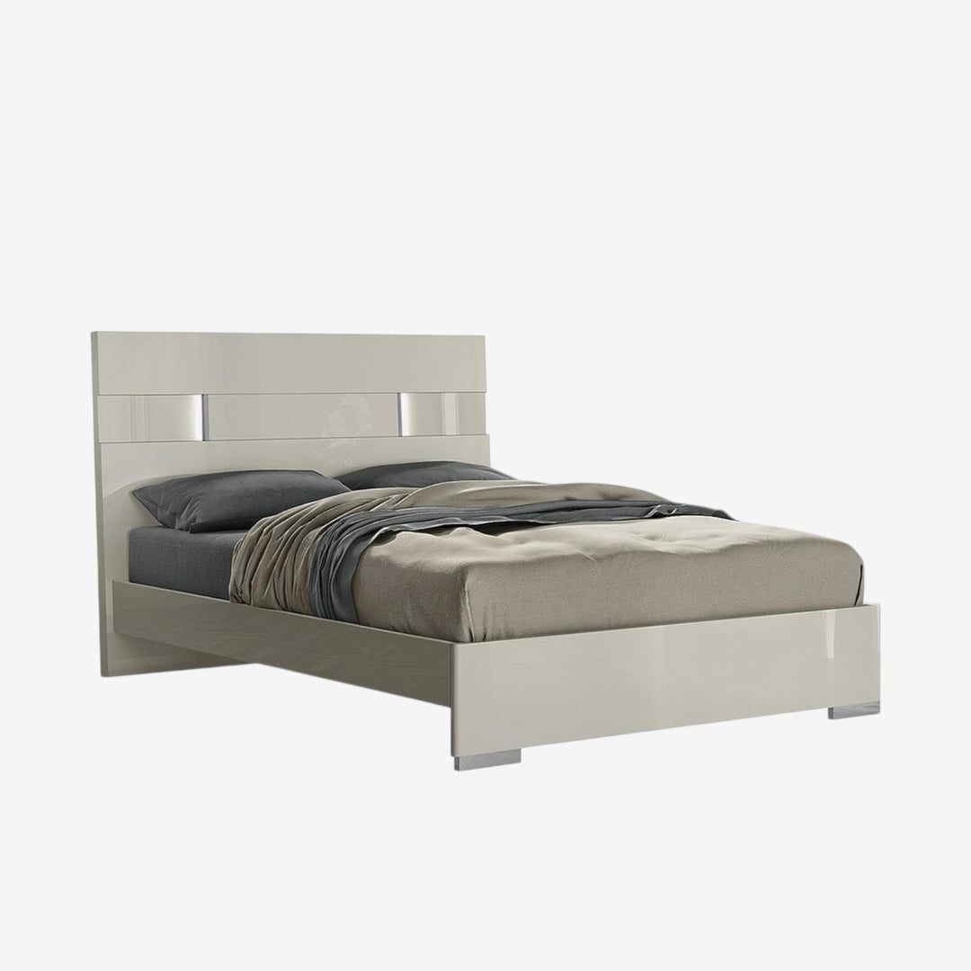 Aurora Luxurious Platform Bed Frame With Built-in LED Lights - Grey