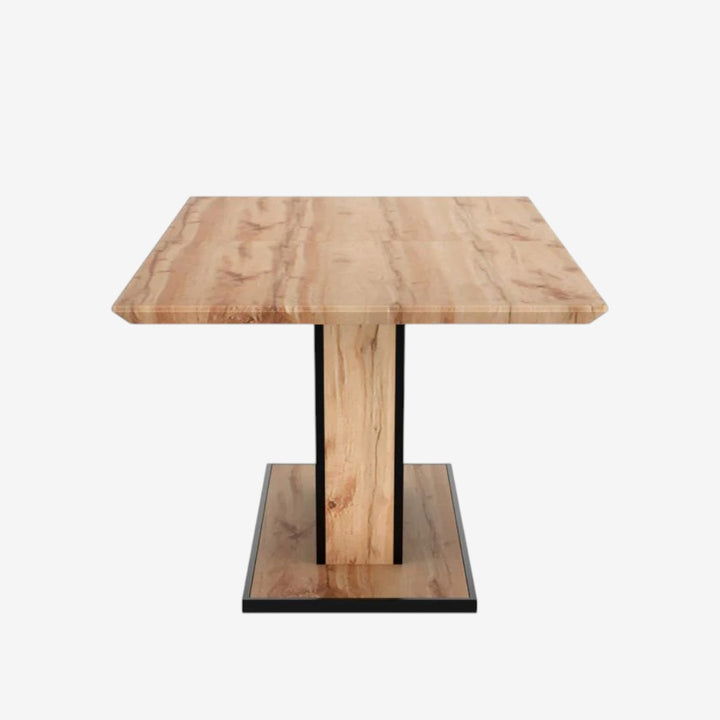 Zarek Extendable Wooden Dining Table - Natural/ Black