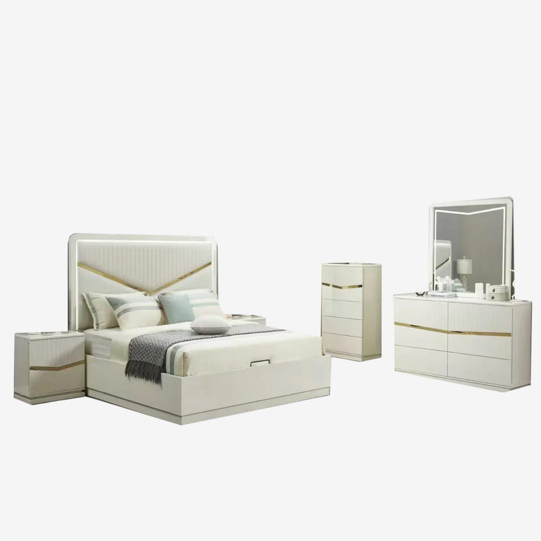 Canyon 8-Piece Bedroom Set - White | Modern, Sleek, Storage Solution & Built to Last