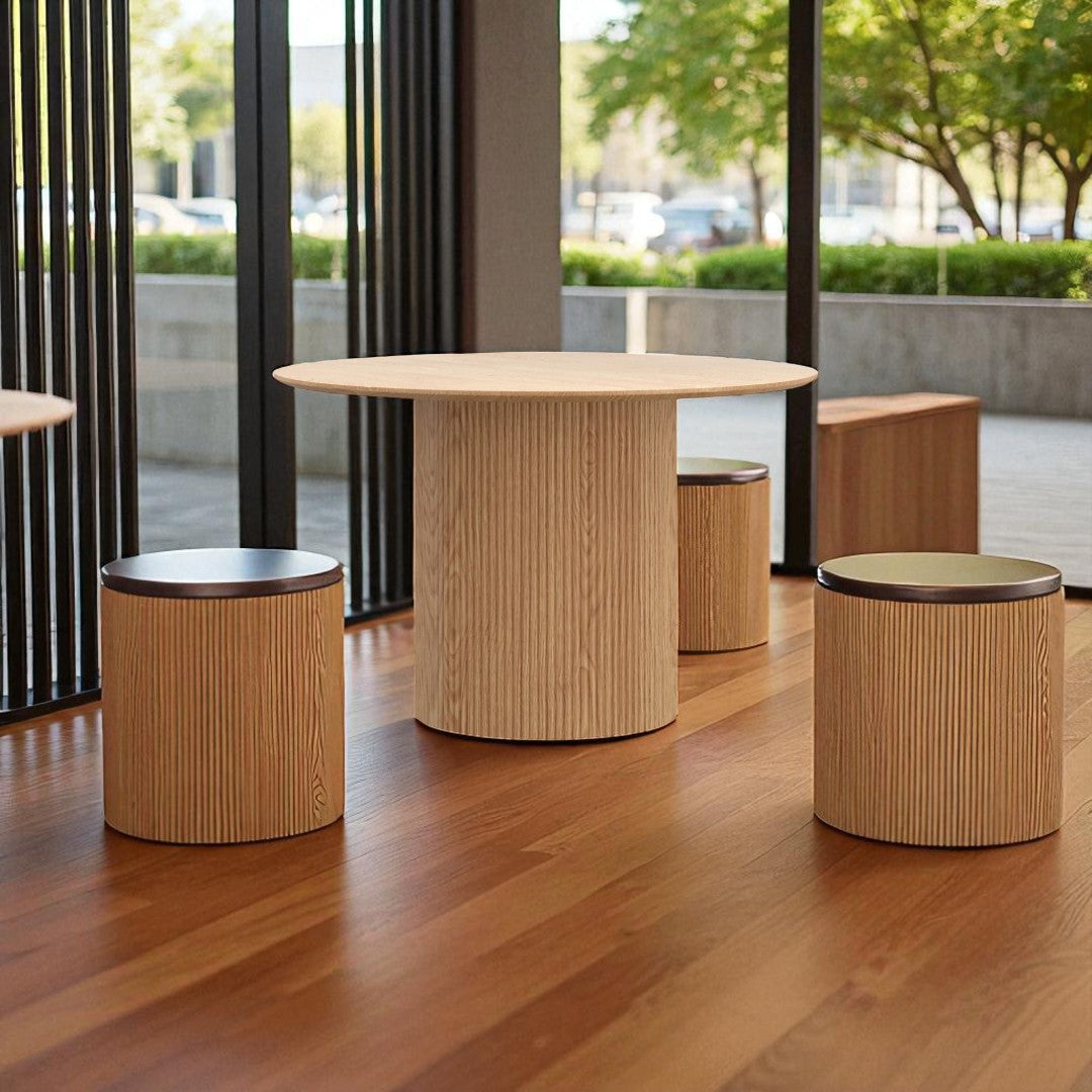 Lennox Round Dining Table in Timeless Natural Finish