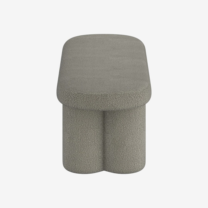 Orix Fabric Upholstered Accent Bench - Warm Grey