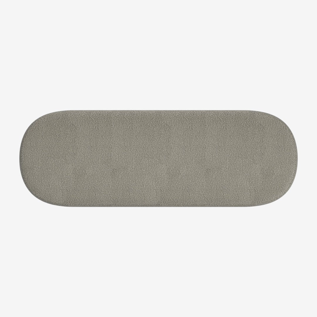 Orix Fabric Upholstered Accent Bench - Warm Grey