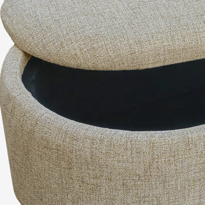 Jimmy Fabric Upholstered Storage Ottoman Bench - Warm Grey