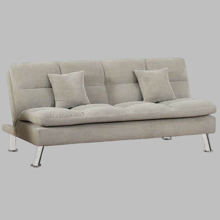Aaron Fabric Upholstered Sofa Bed With Fold-Down Transition Mechanism - Grey