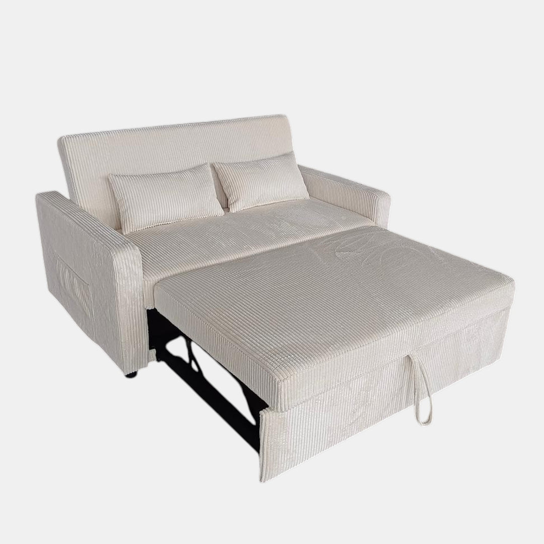 Jade Sofa Bed In Fabric Upholstery - Cream
