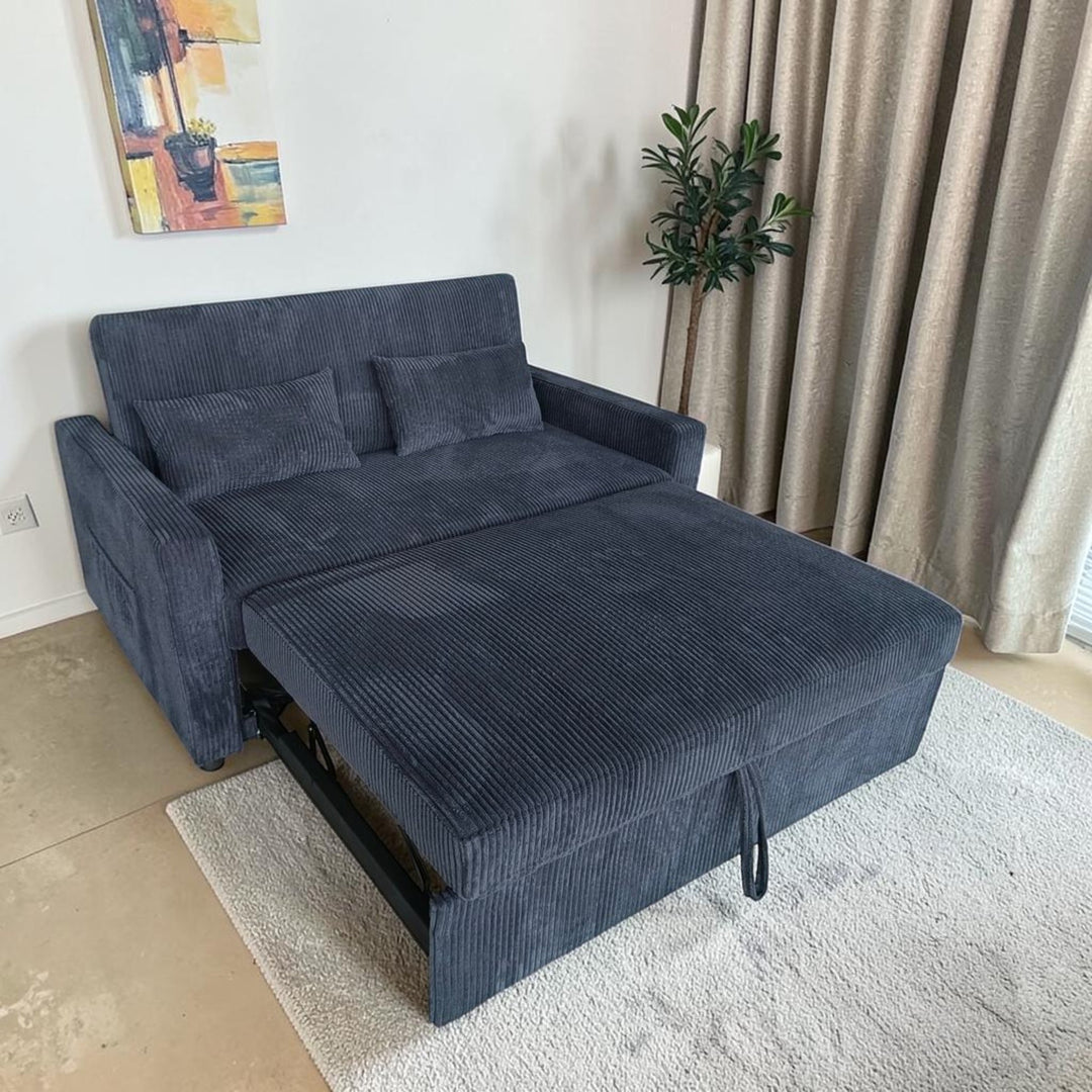 Jade Sofa Bed In Fabric Upholstery - Charcoal