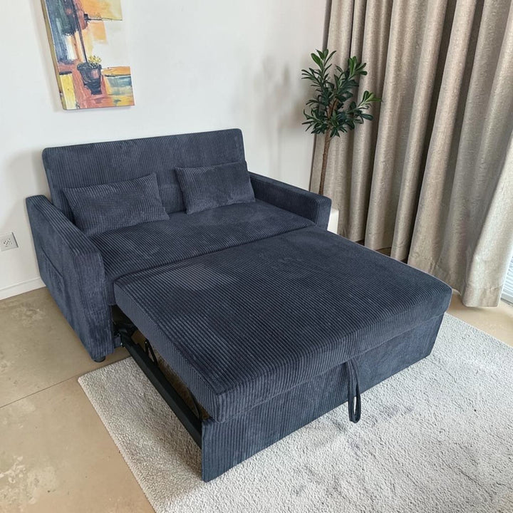 Jade Sofa Bed In Fabric Upholstery - Charcoal